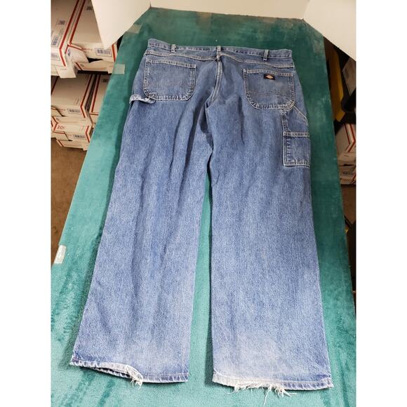 Dickies Jeans Size 40x32 Mens Blue Pants Stretch Denim Carpenter Work Straight - Picture 11 of 14